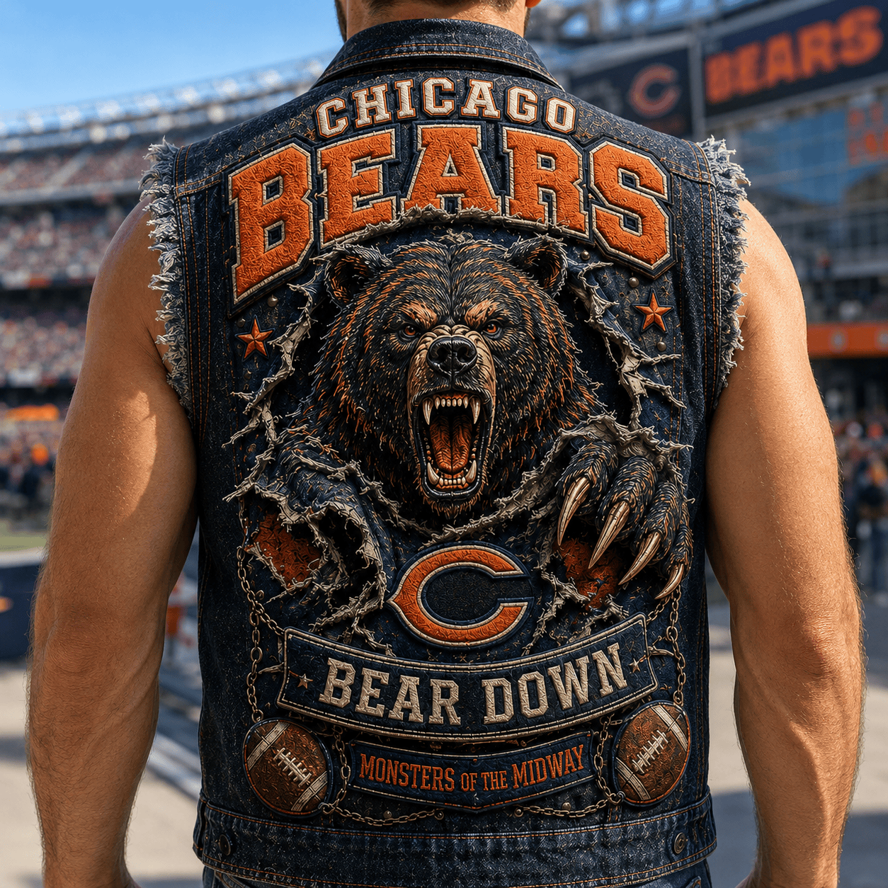 CCB PREMIUM DENIM VEST LNTH