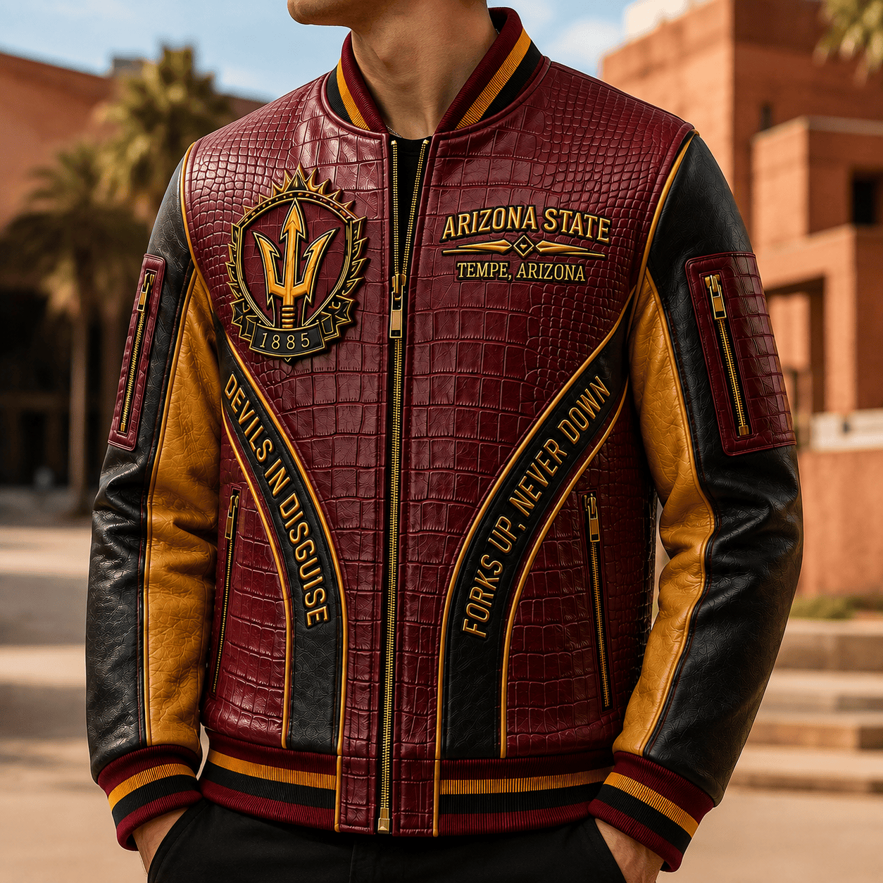 Premium ASSD Leather Zipper Jacket TTMH