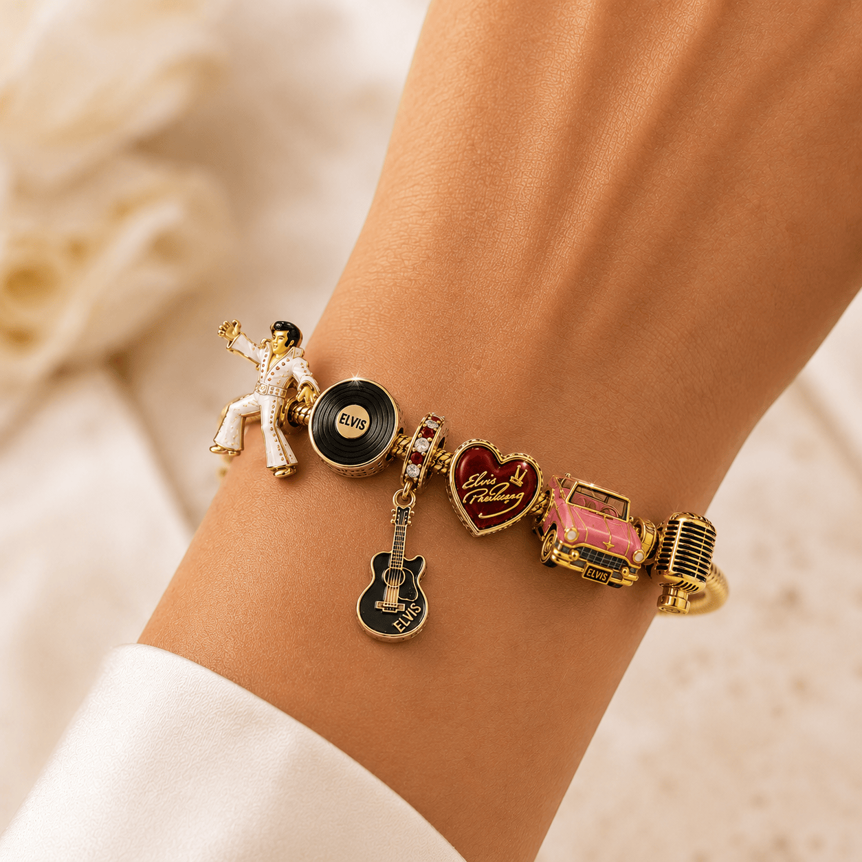 ELV Gold Charm Bracelet Set BMD