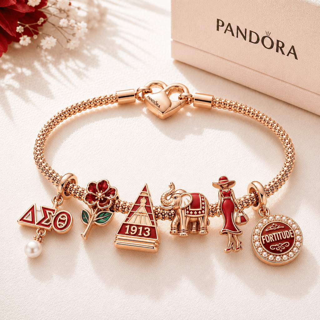 DSTT Rose Gold Charm Bracelet Set TTTT