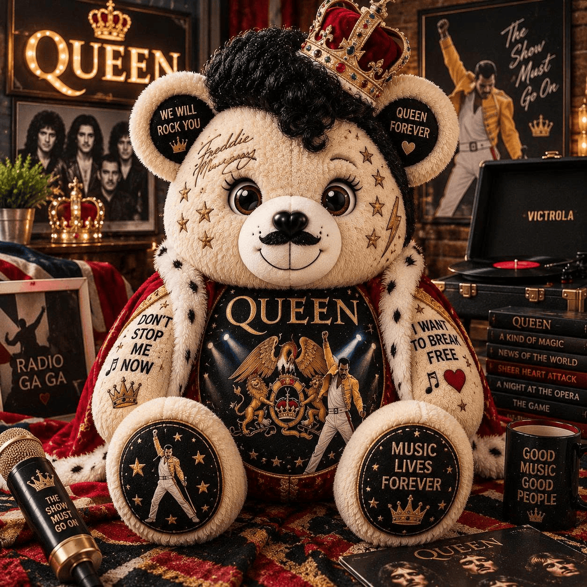 QNN Bear Custom Shaped Pillow