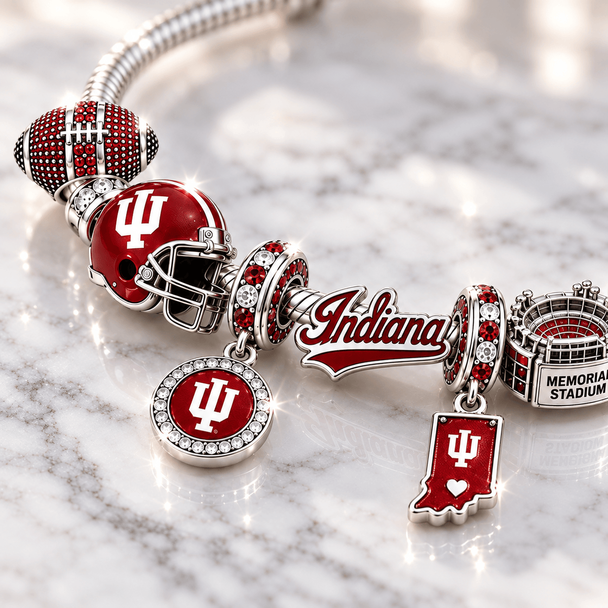 IDH Silver Charm Bracelet Set BMD