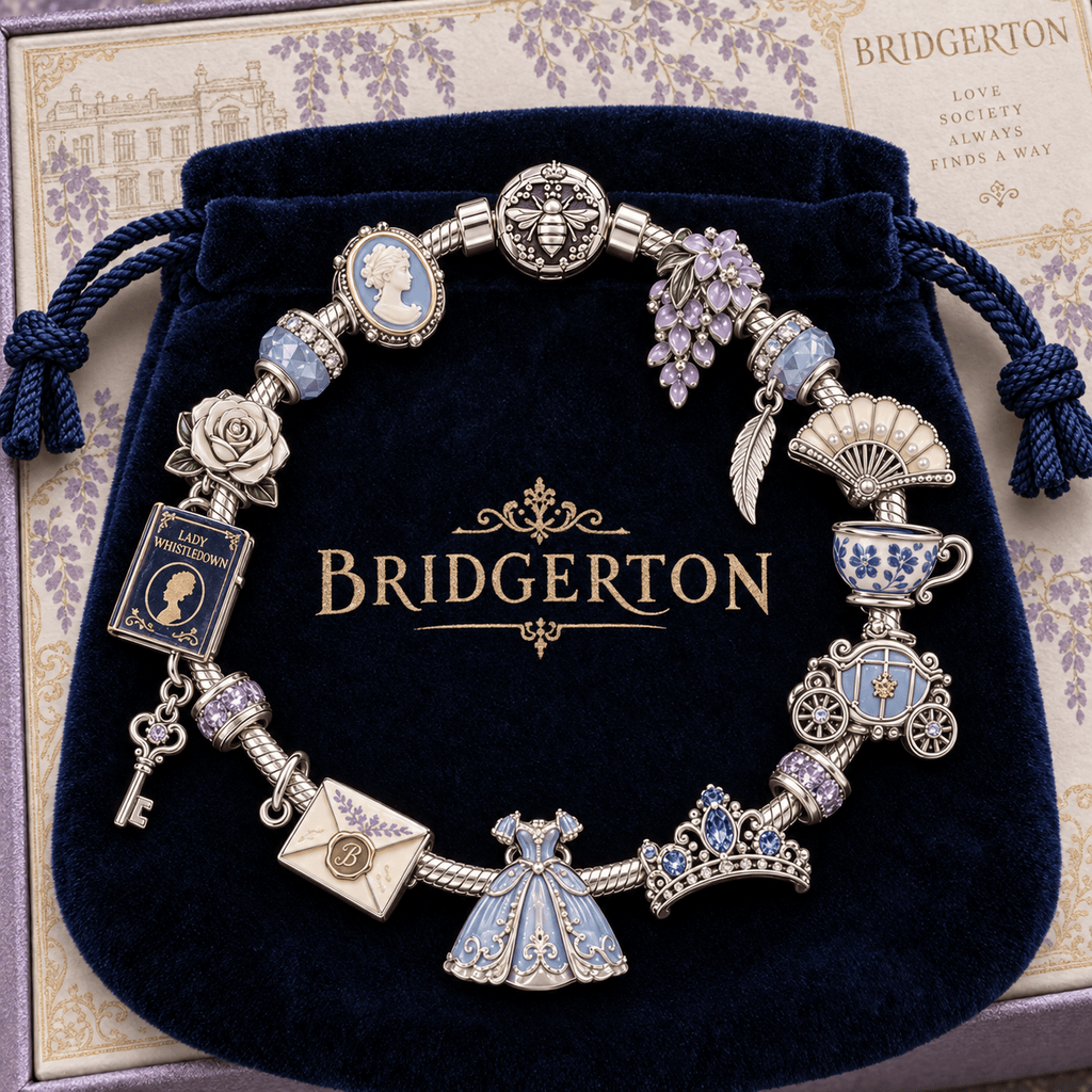 BDGT Silver Charm Bracelet Set TTTT