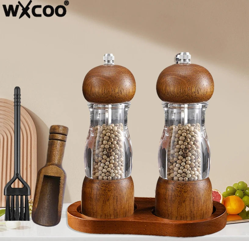 1~5pcs Salt Pepper Grinder Set Adjustable Ceramic Grinding Spice Mill Manual Salt and Pepper Shakers Grinder for Kitchen BBQ Use